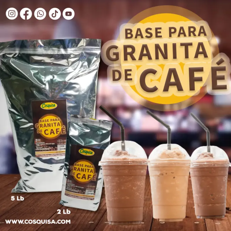 Base para hacer granita de café