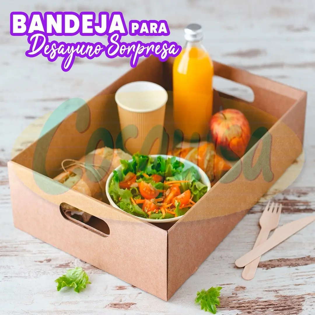 Bandeja de cartón para desayuno sorpresa