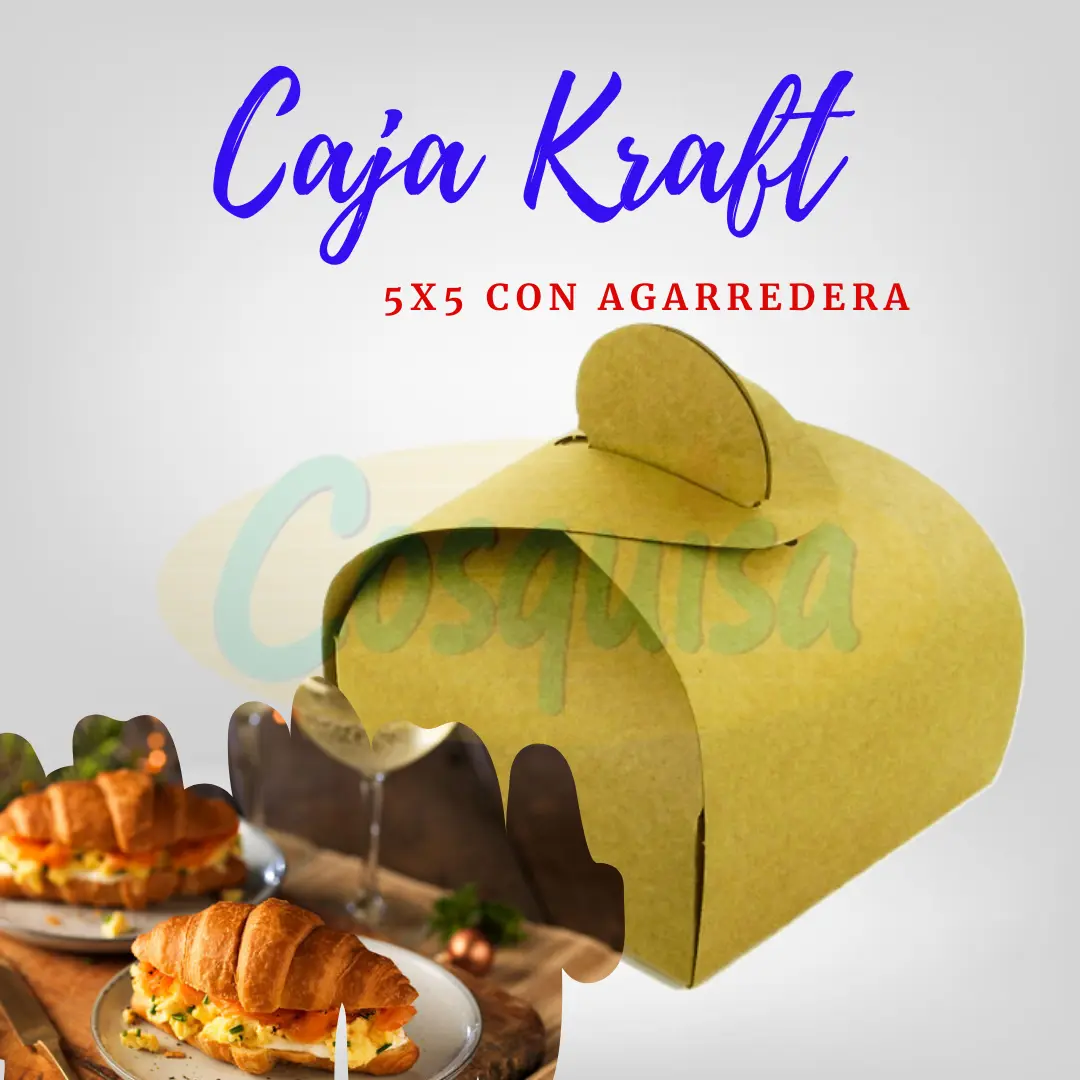 Caja kraft 5x5 con agarradera
