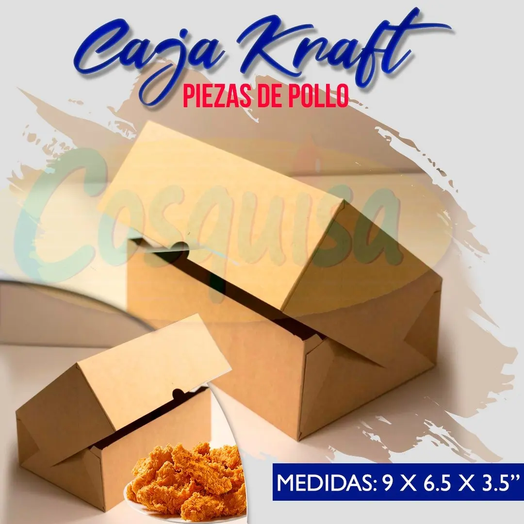 Caja kraft para piezas de pollo