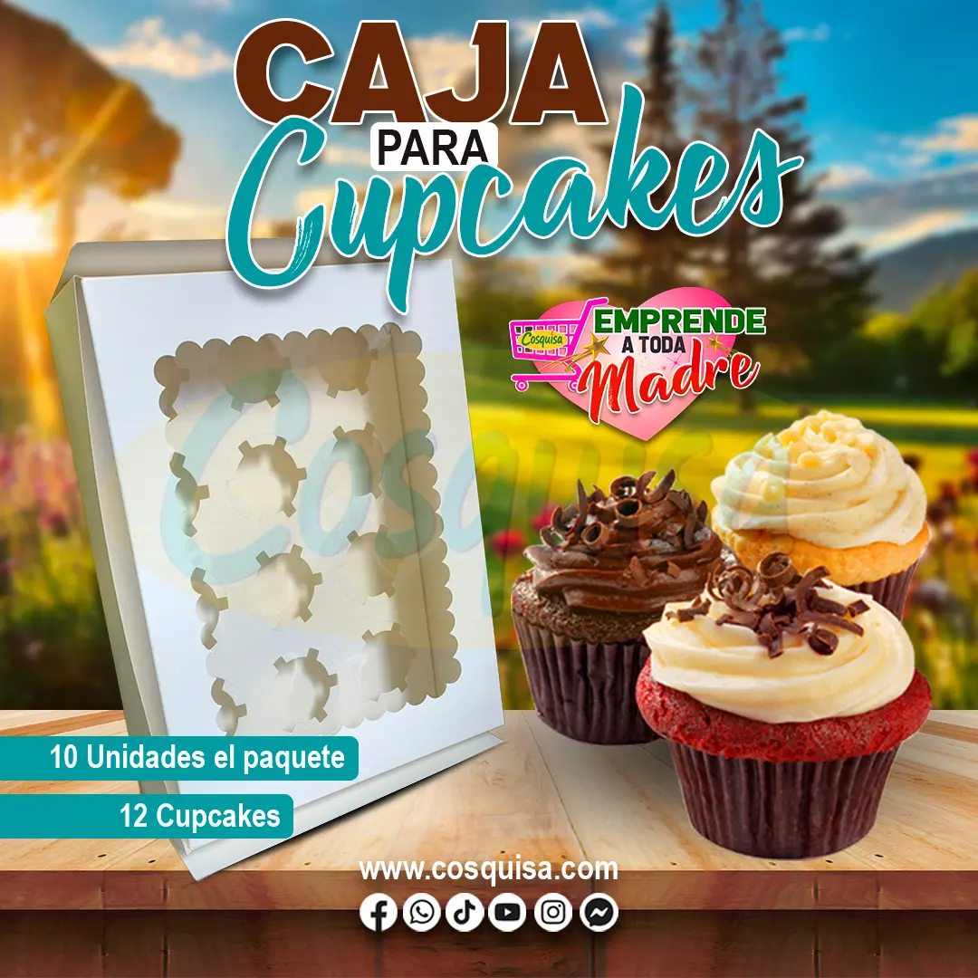 Caja para 12 cupcakes