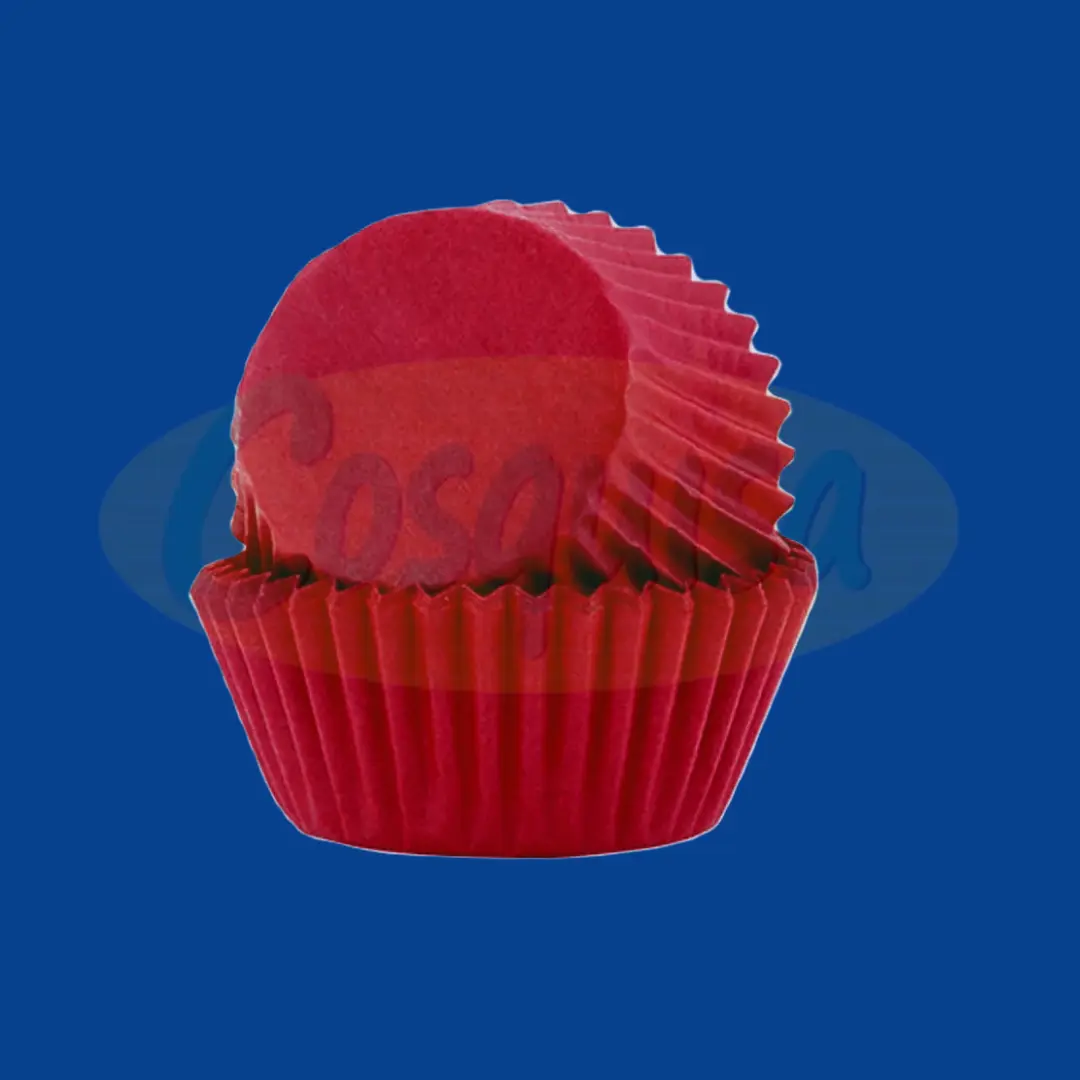 Capacillo de papel para cupcakes, numero 3 rojo