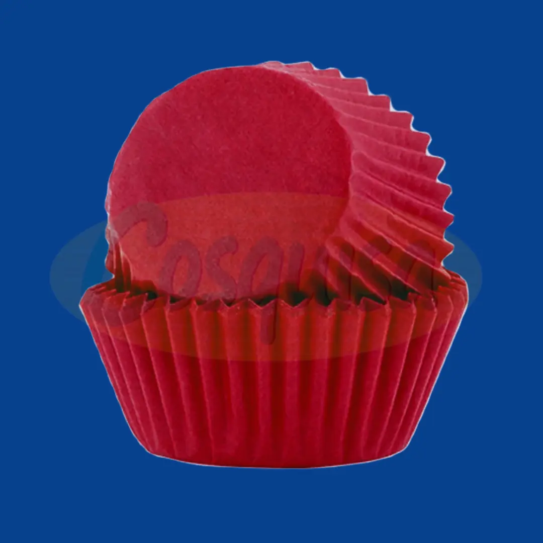 Capacillo de papel para cupcakes, numero 5 rojo