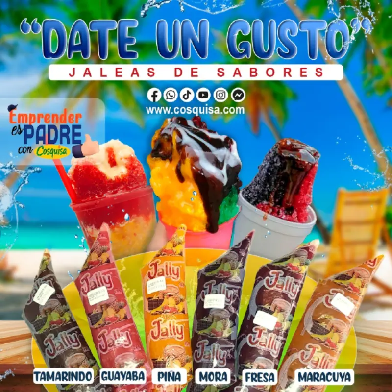 Jaleas, de fresa, piña, maracuyá, tamarindo