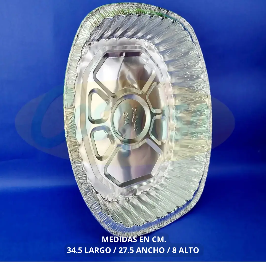 Molde de aluminio ovalado pavo