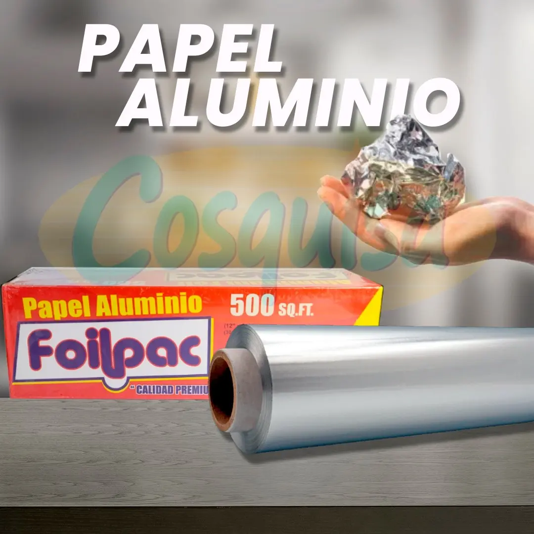 Papel aluminio, para alimentos