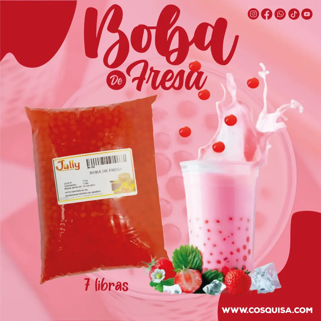 Boba de fresa