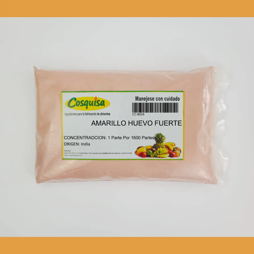 Color en polvo amarillo huevo fuerte