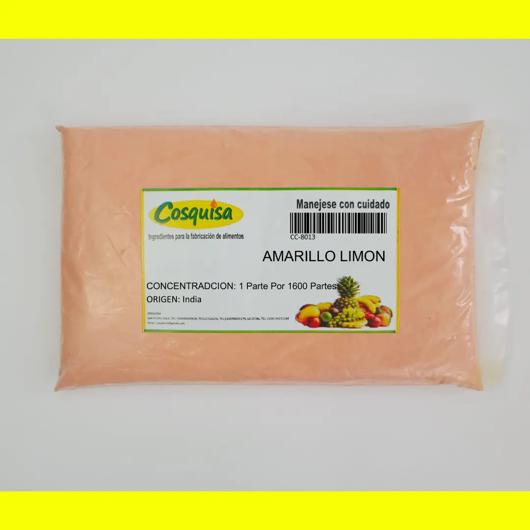 Color en polvo amarillo limón