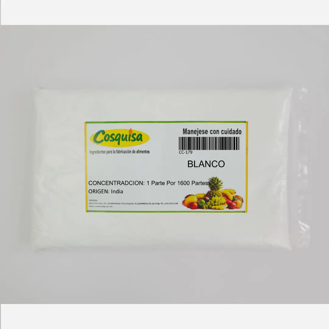 Color en polvo blanco