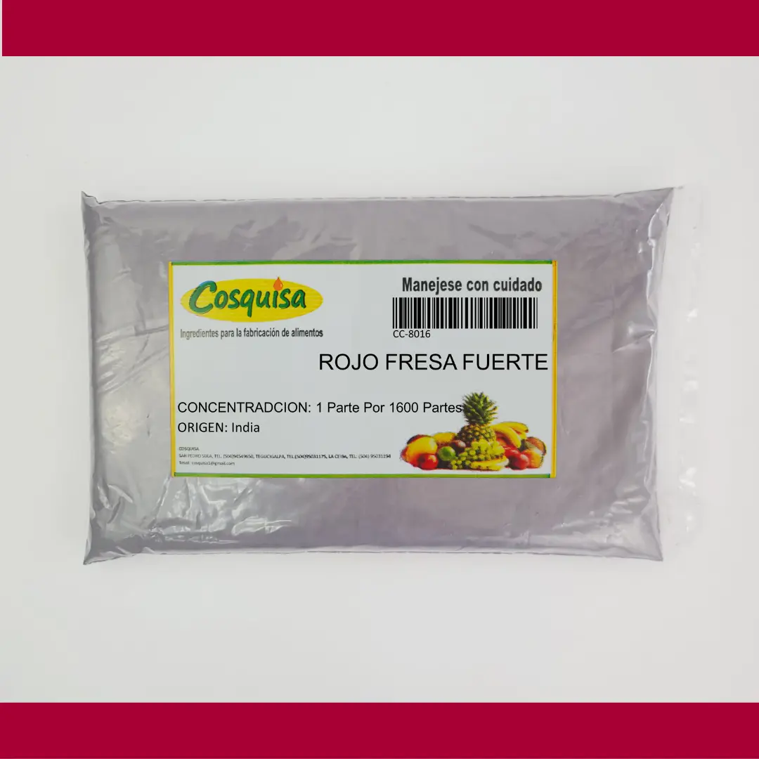 Color rojo fresa fuerte