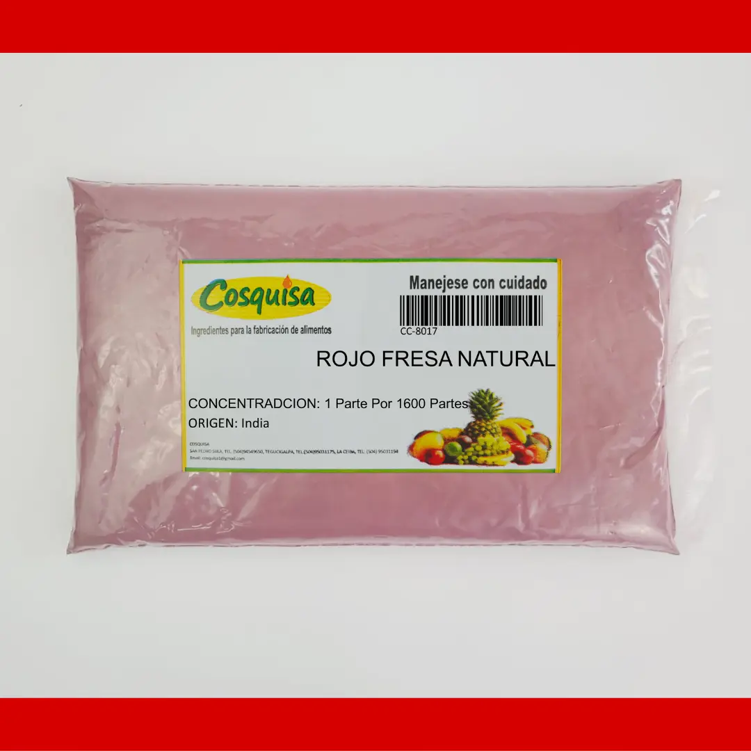 Color en polvo rojo natural