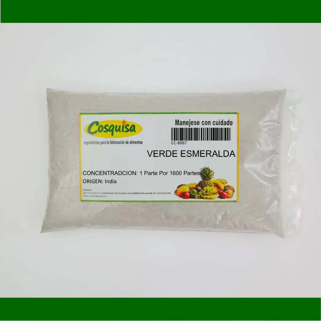 Color en polvo verde esmeralda