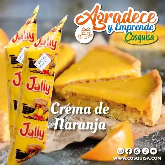 Relleno de crema de naranja para repostería y panadería.