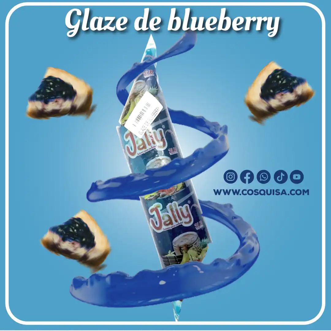 Glaze de blueberry para escribir y decorar pasteles en repostería.