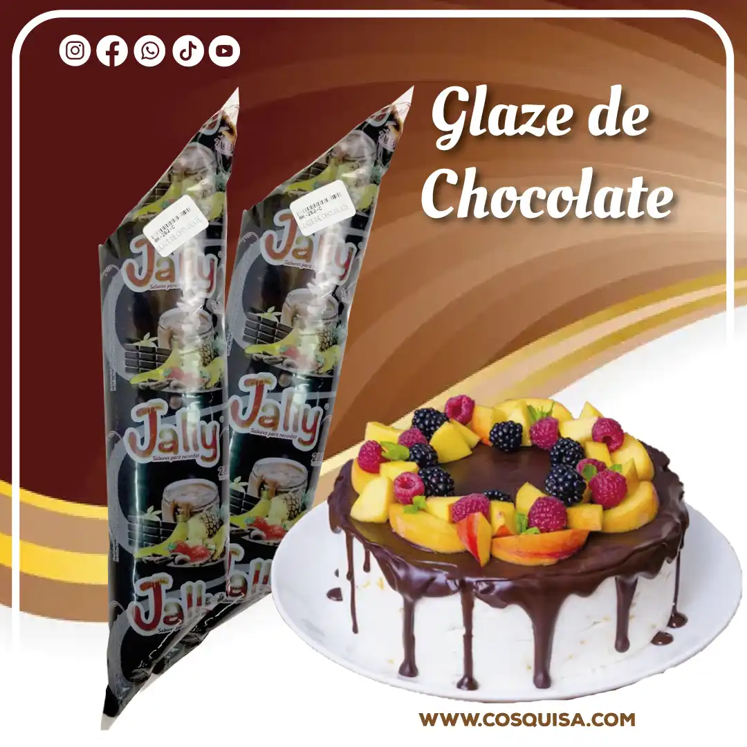 Glaze de chocolate para escribir y decorar pasteles en repostería.