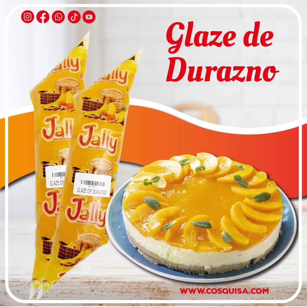 Glaze sabor durazno para escribir y decorar pasteles y frutas
