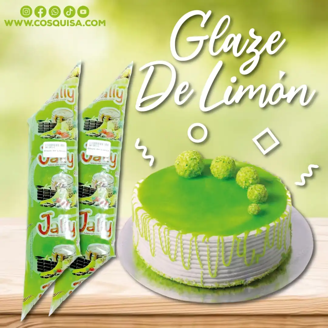 Glaze sabor limón para escribir y decorar pasteles y frutas.