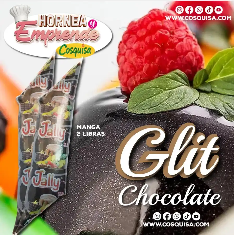 Glit o espejuelo de chocolate para repostería y decoración de pasteles.