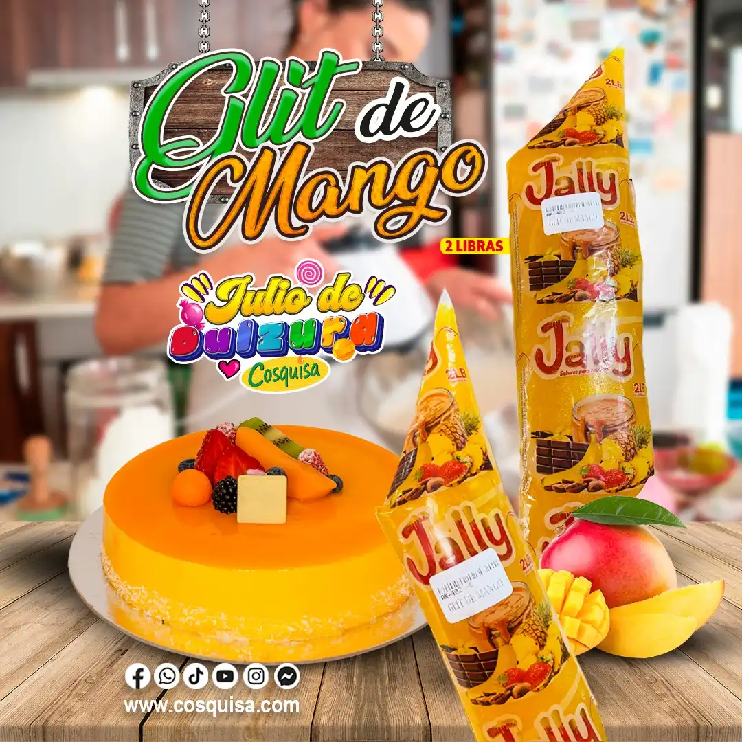 Glit sabor mango para repostería y decoración de pasteles.