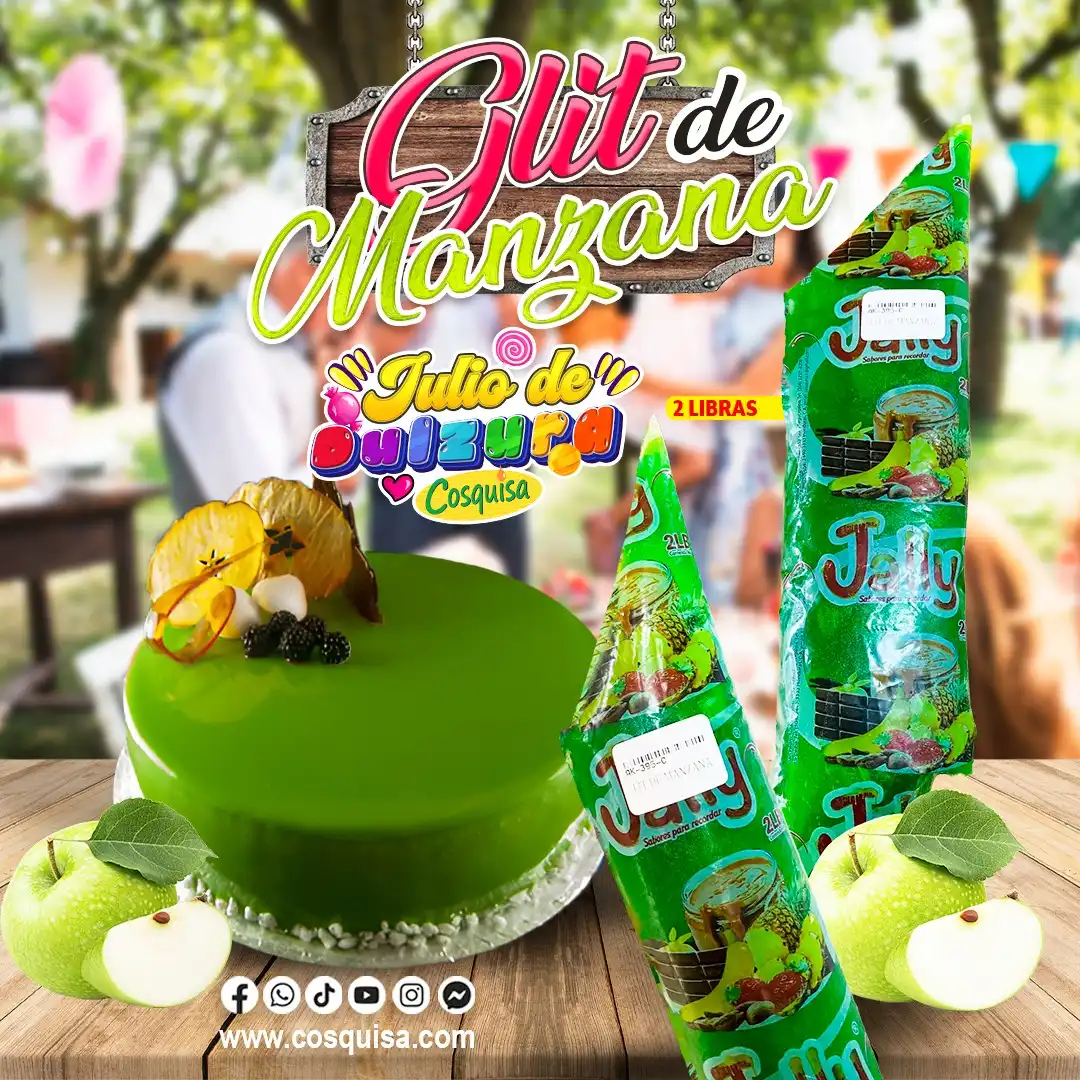 Glit sabor manzana para repostería y decoración de pasteles.