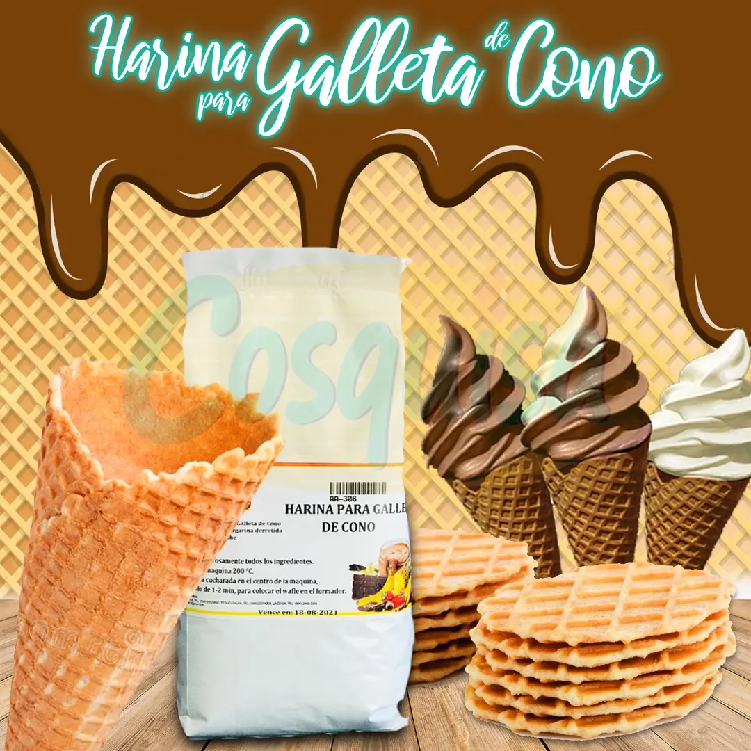 Harina para hacer galleta de cono