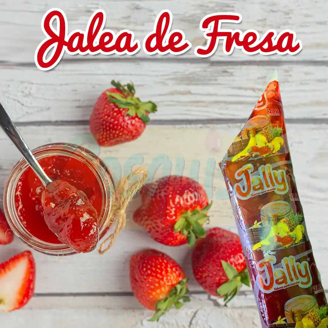 Jalea de fruta sabor fresa para repostería y postres.