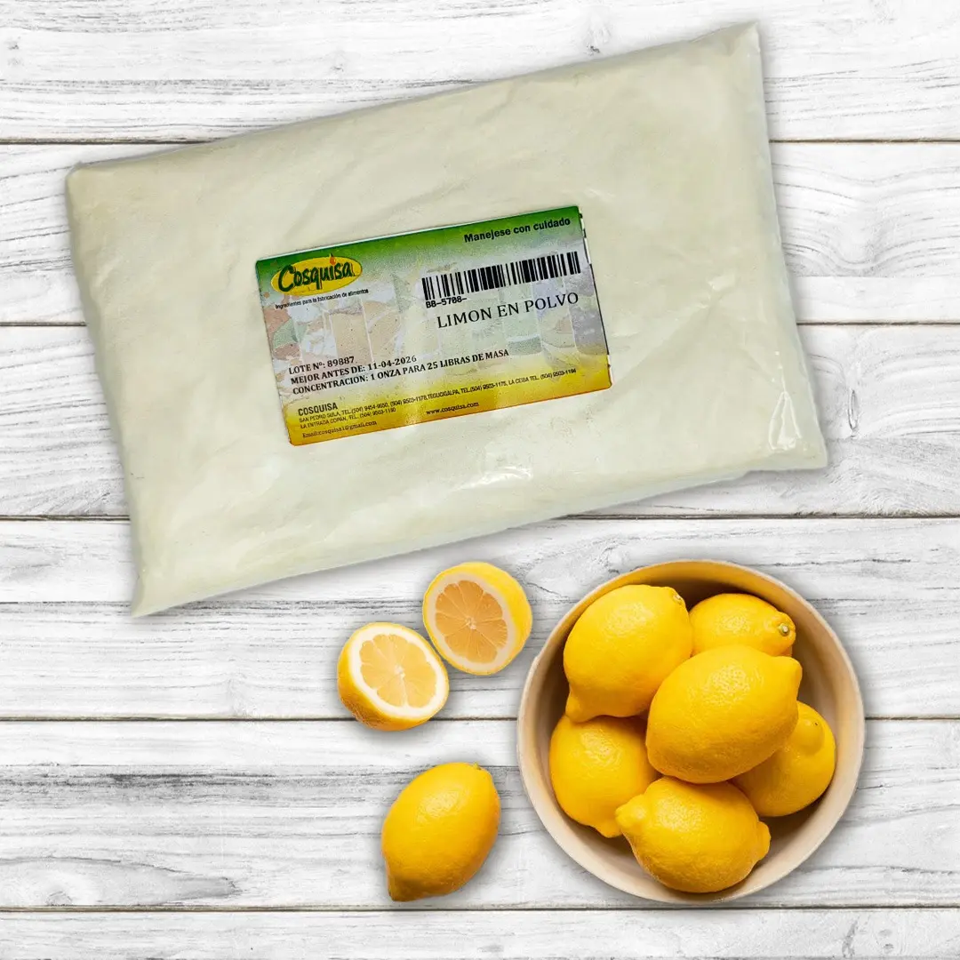 Sabor limón en polvo