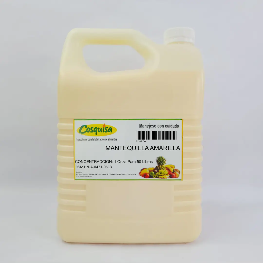 Sabor Mantequilla amarilla para panadería, postres
