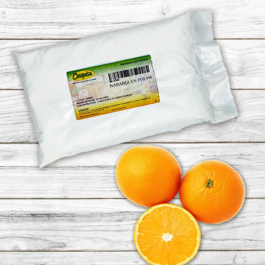 Sabor naranja en polvo