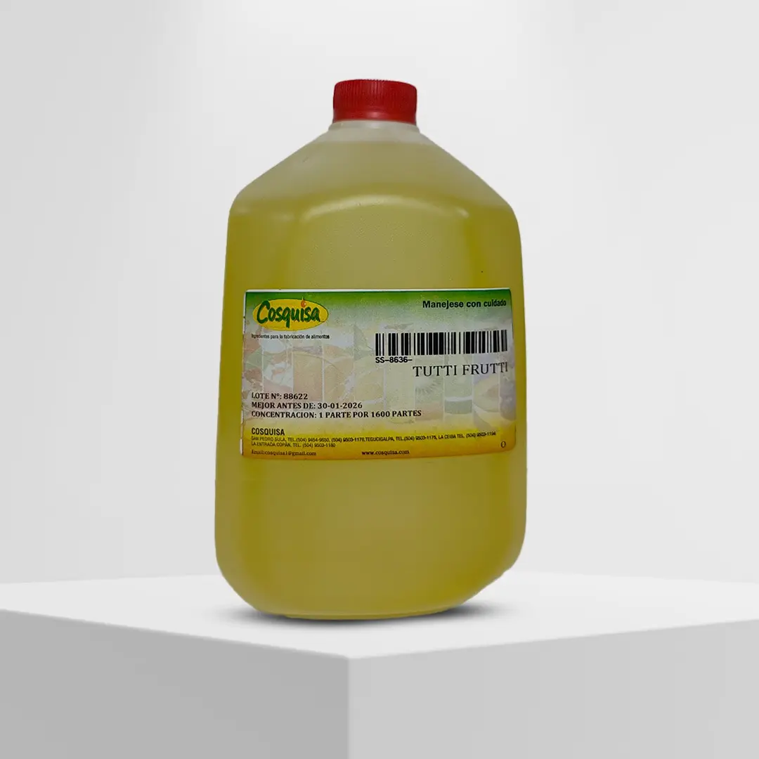 Sabor tutti frutti super aroma, sin color