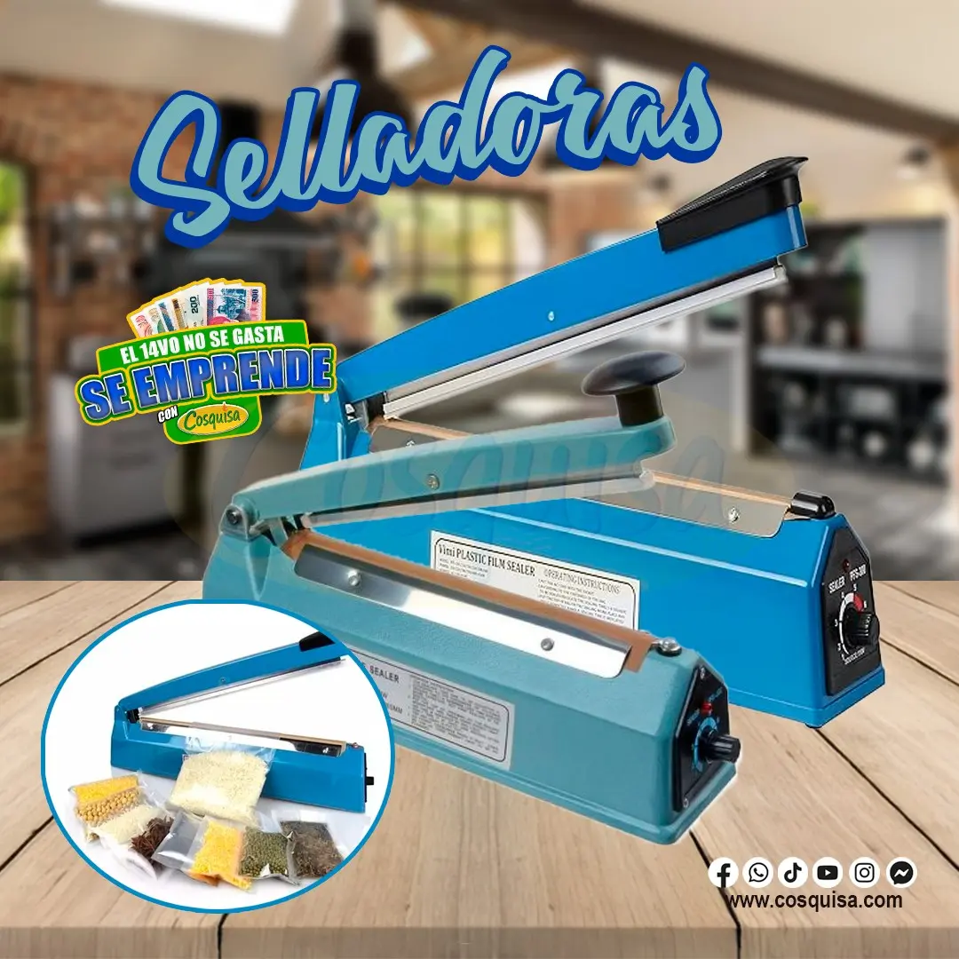 Selladoras de plástico para bolsas