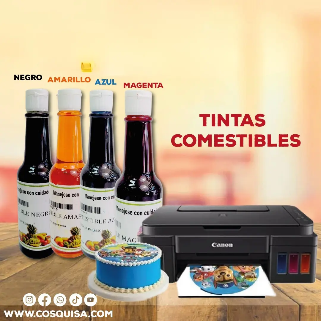 Tintas comestibles para impresoras