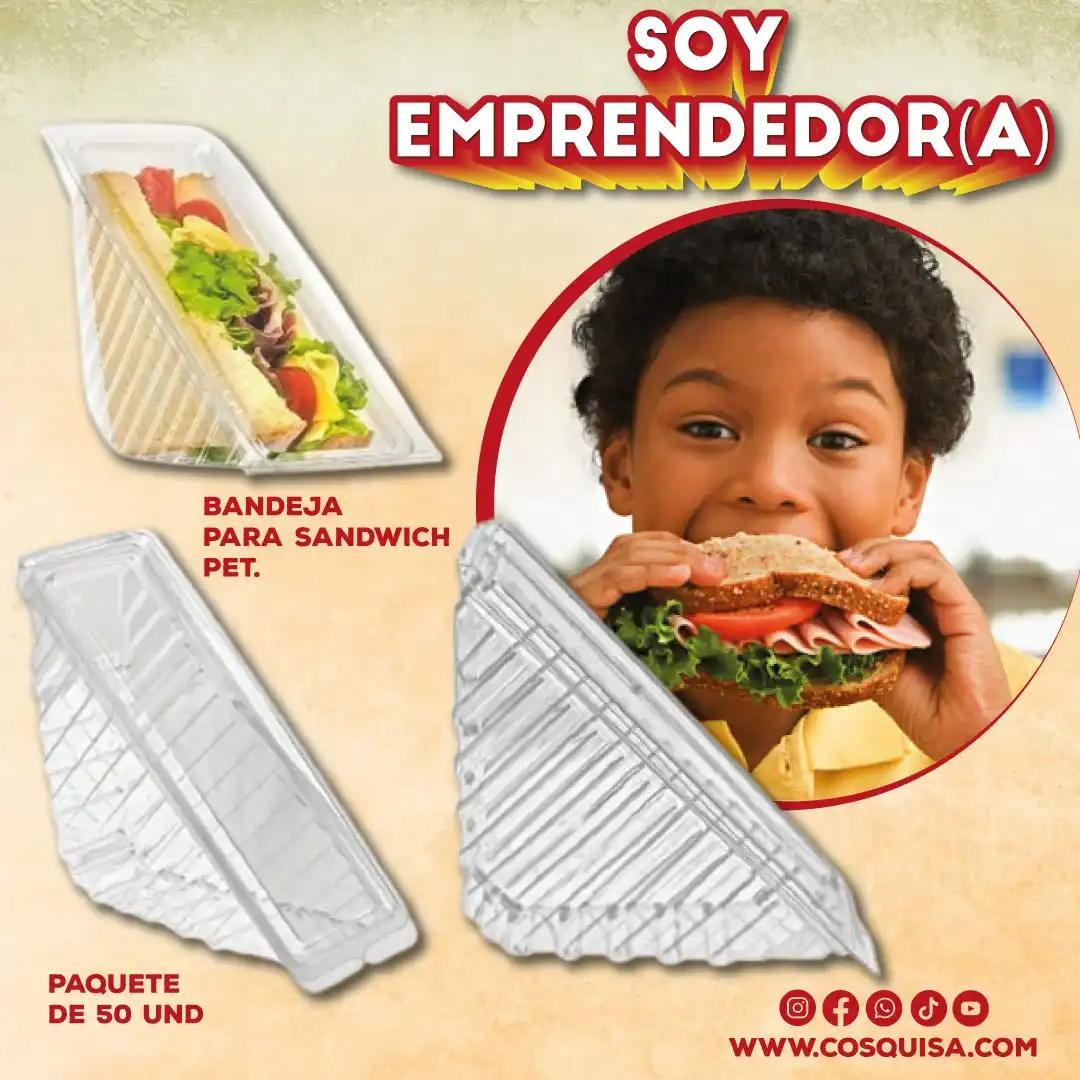 Bandeja para sandwich pet