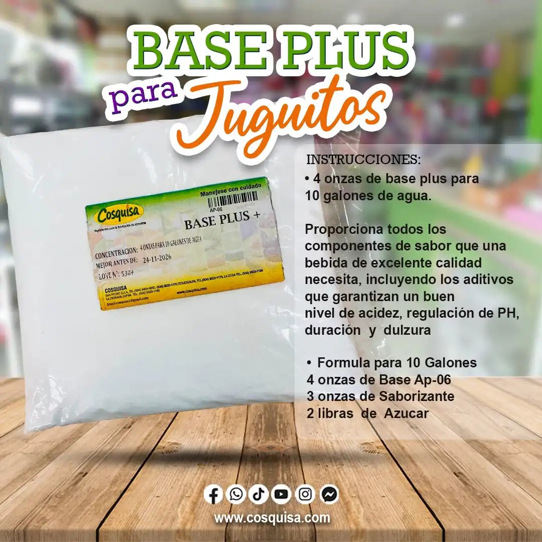 Base para jugos y bebidas en bote