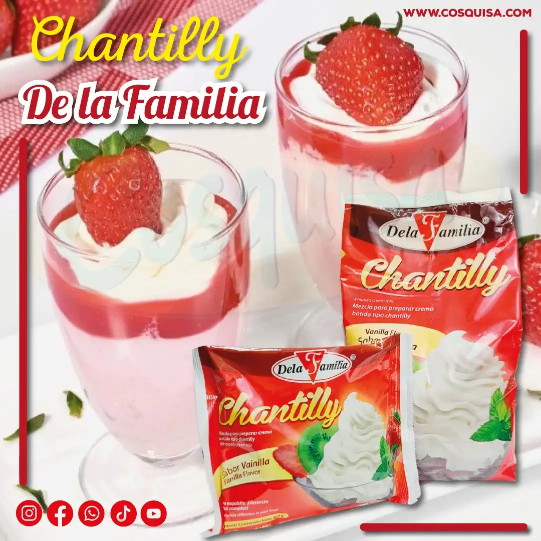 Chantilly en polvo La Familia para repostería y postres.