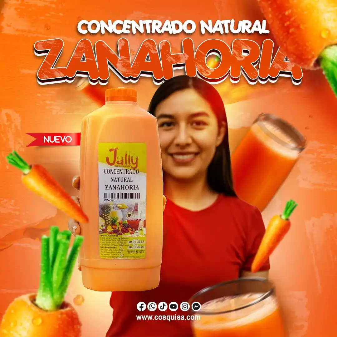 Concentrados naturales para jugos de zanahoria