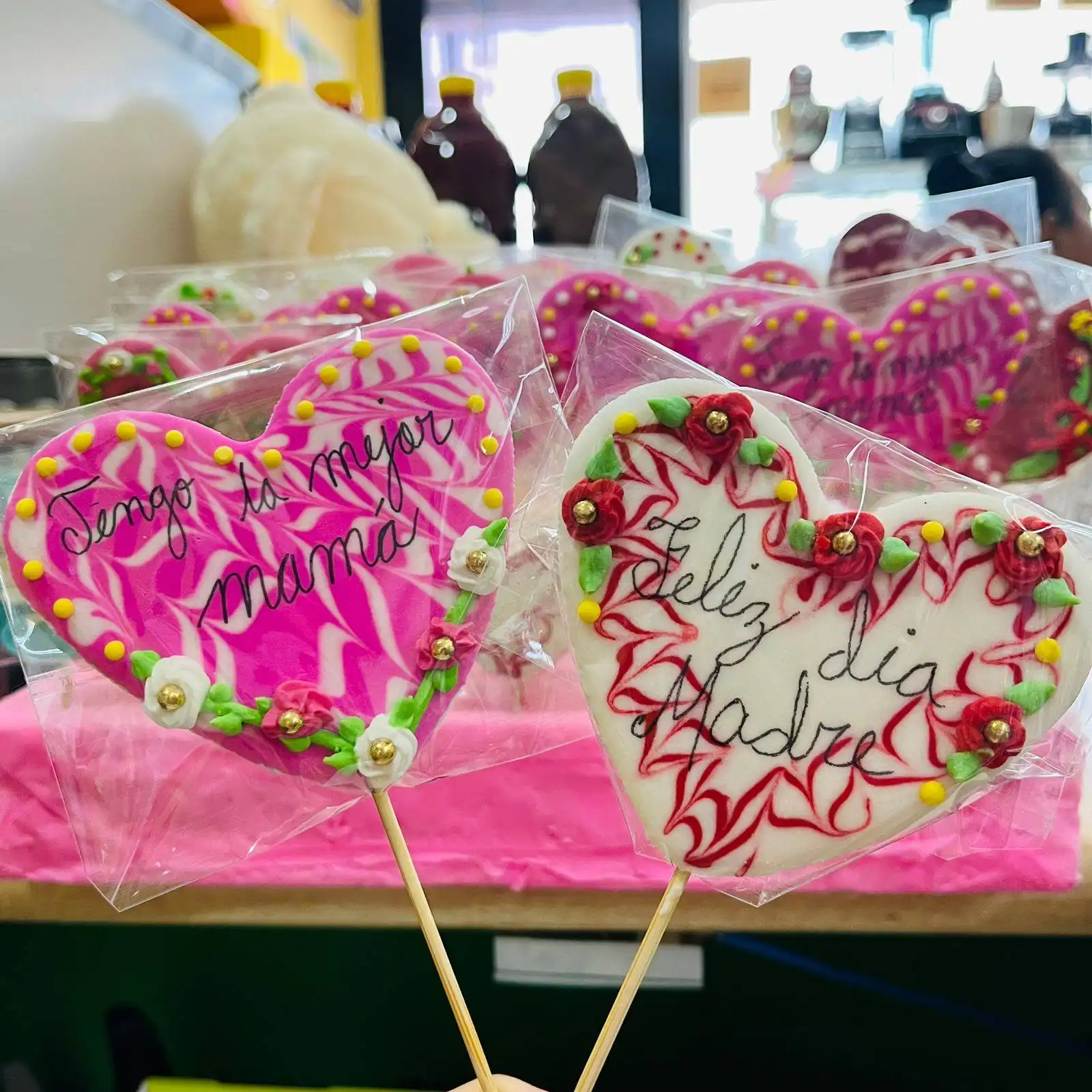 Corazones de azúcar, día de la madre