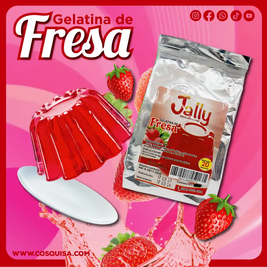 Gelatina Instantánea Sabor FRESA