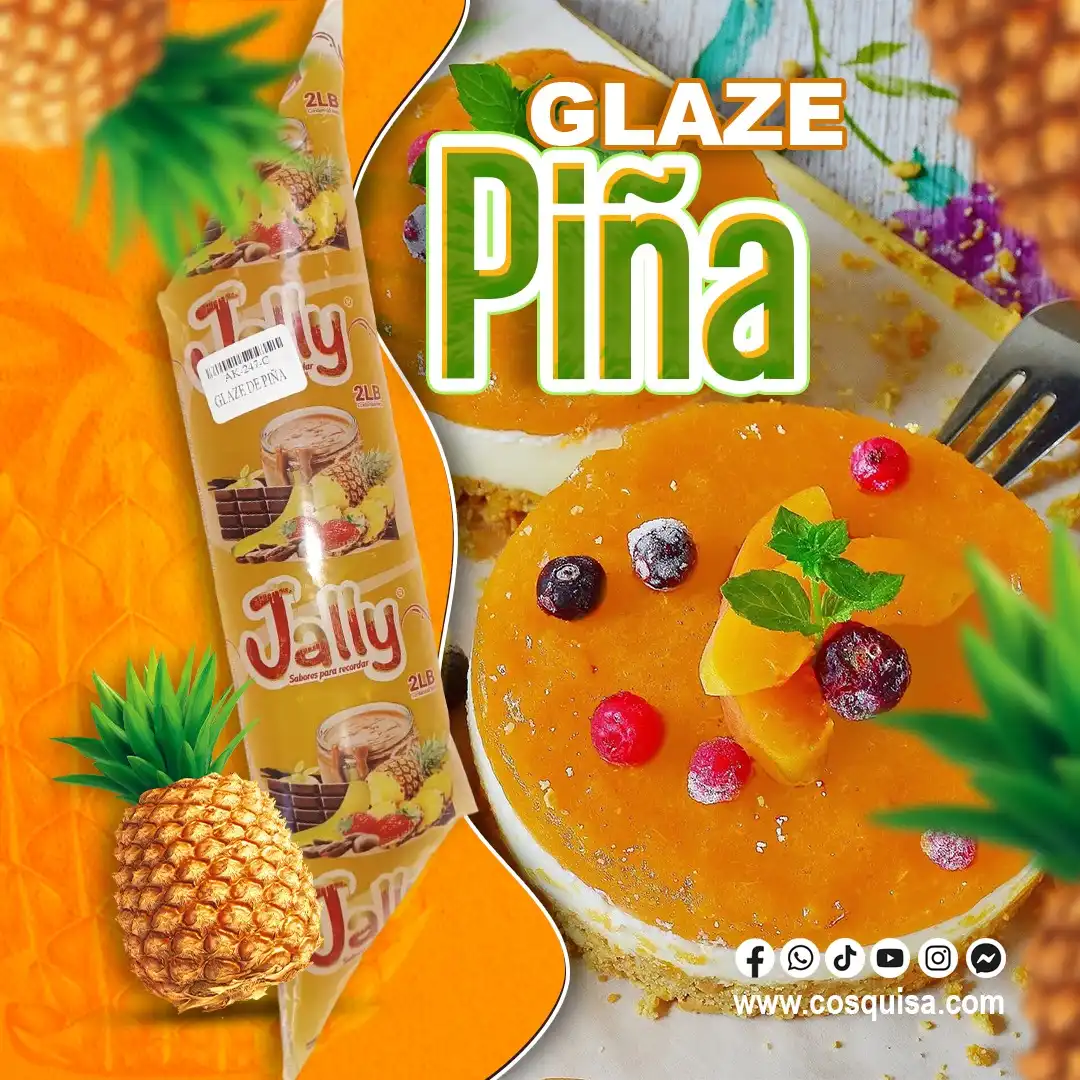 Glaze de piña para escribir y decorar pasteles y frutas.