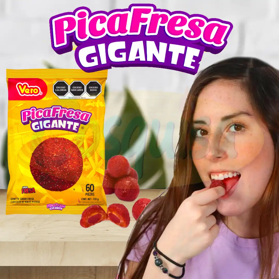 Gomita pica fresa gigante