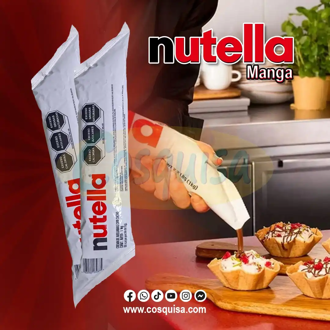 Nutella en kilo con avellanas y cacao para repostería.