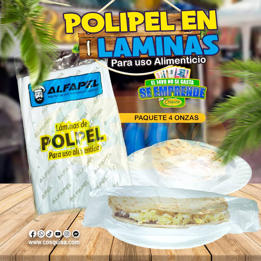 Bolsas de polipel, alimentos, baleadas, pollo chuco