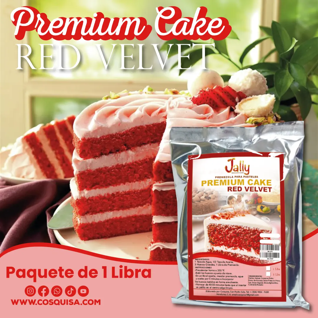 Premezcla red velvet para pasteles