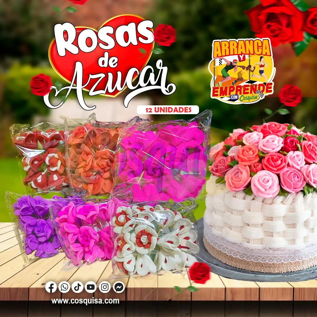 Rosas de azúcar, pastelería y repostería