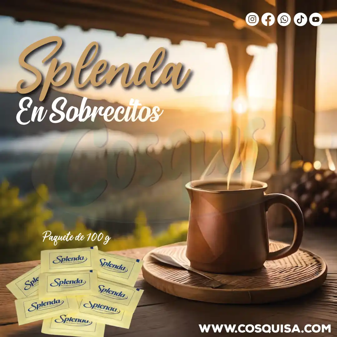 Splenda en sobres para endulzar bebidas y alimentos