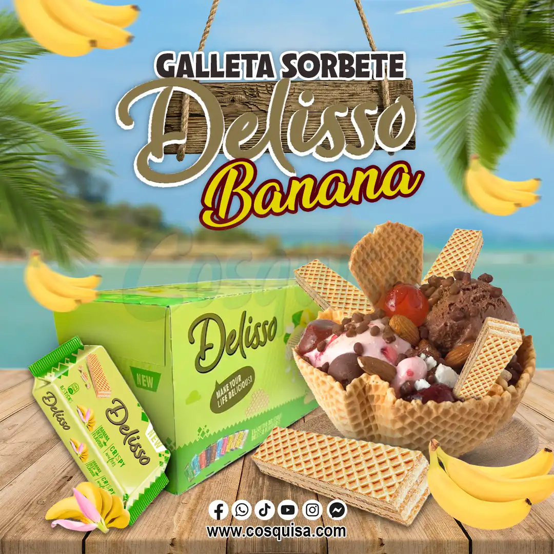 Galleta sorbete de banana Delisso
