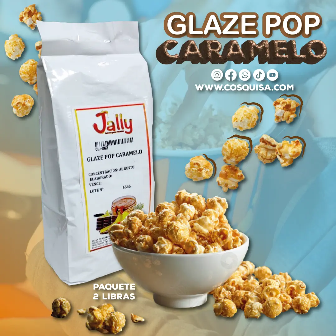 Glaze pop caramelo para palomitas