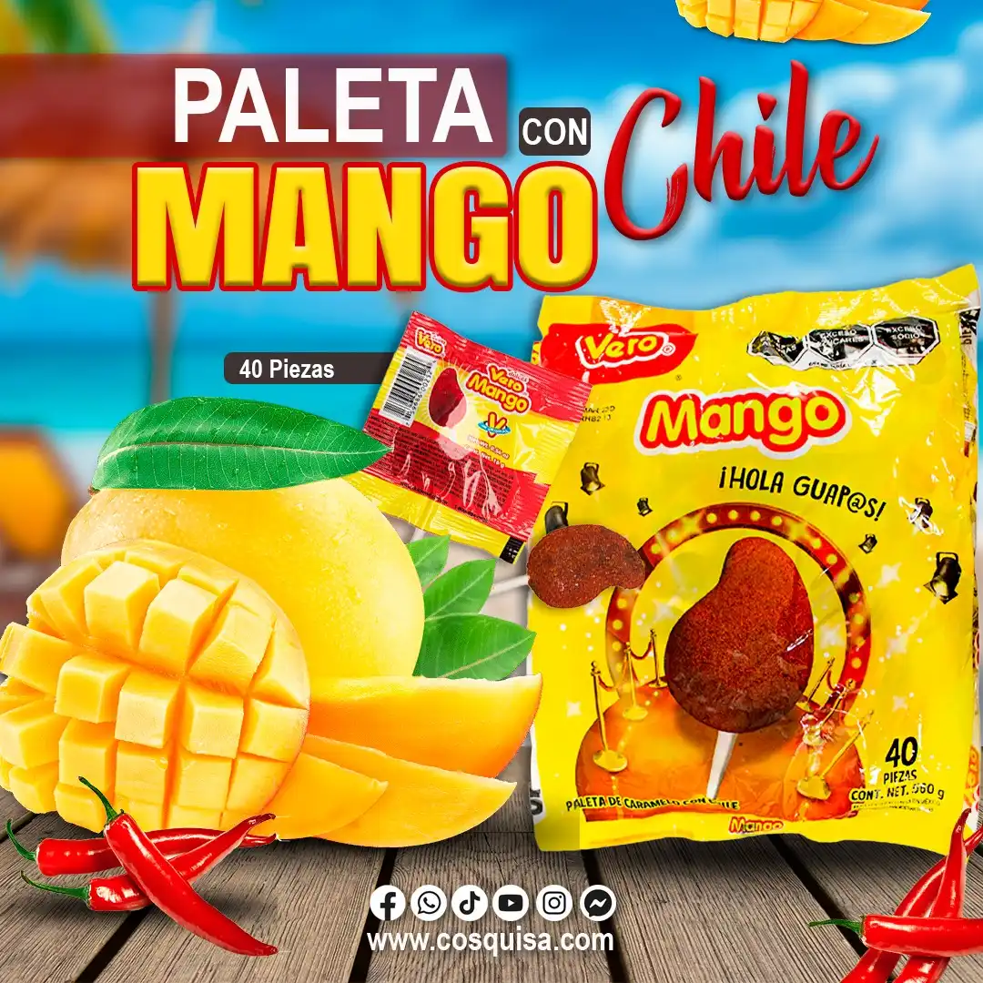 Paleta de mango con chile