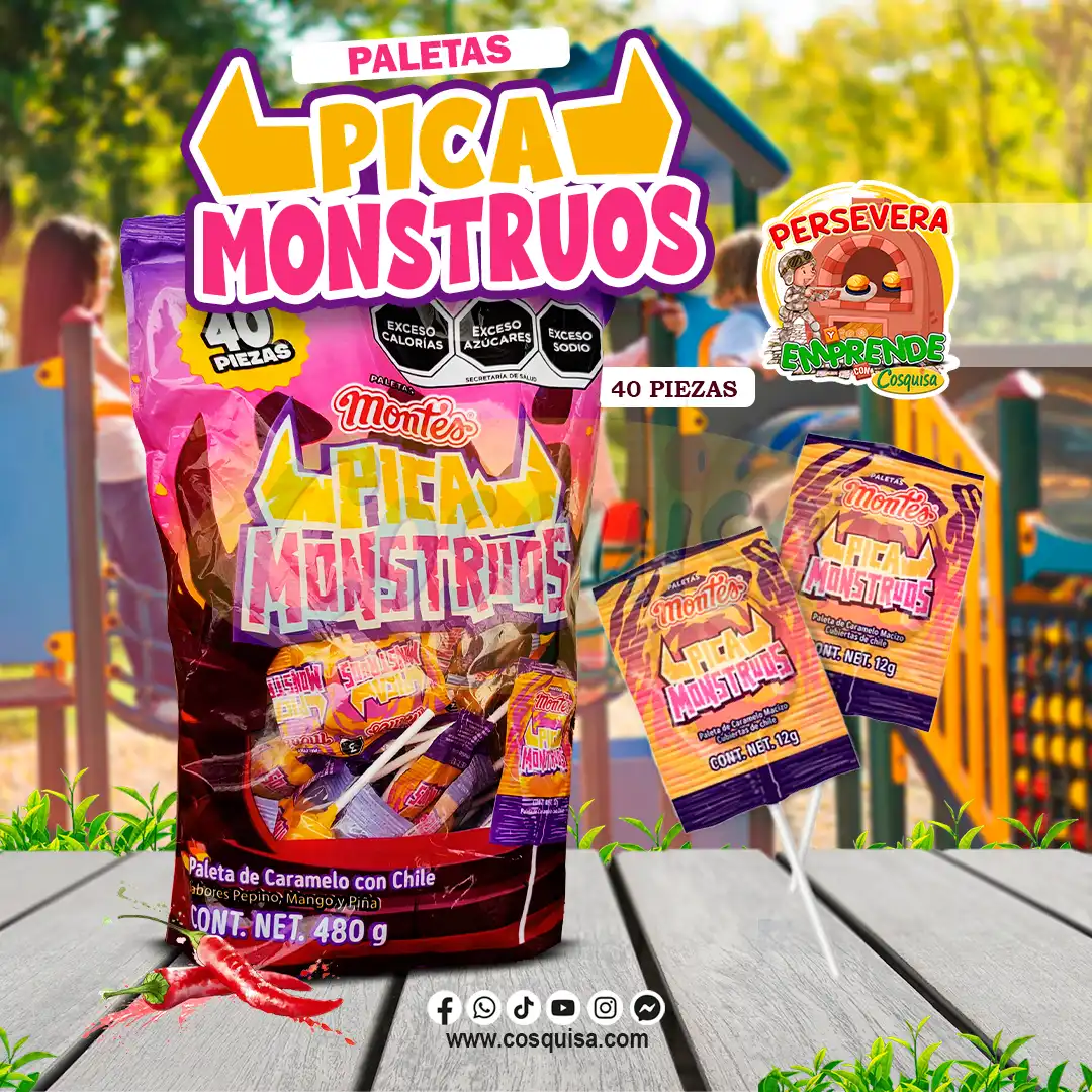 Paleta Monstruos con chile